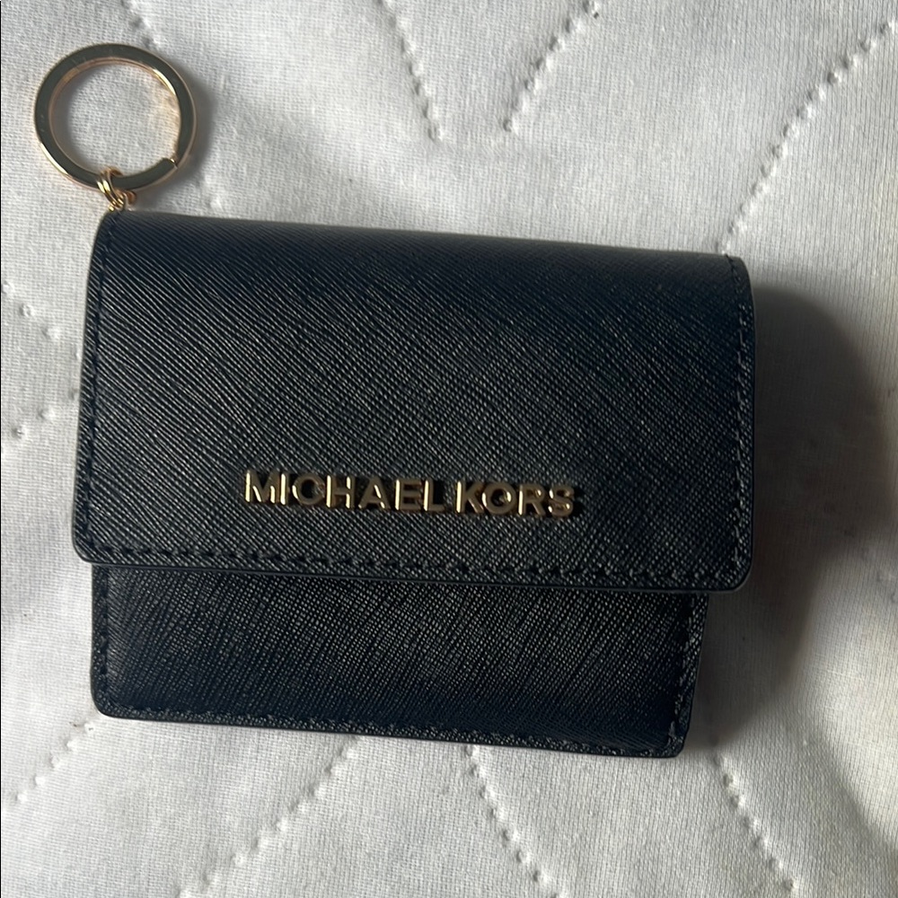 Michael Kors Black Wallet with Gold Logo